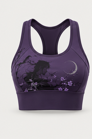 Purple Longline Bra — AI demo product