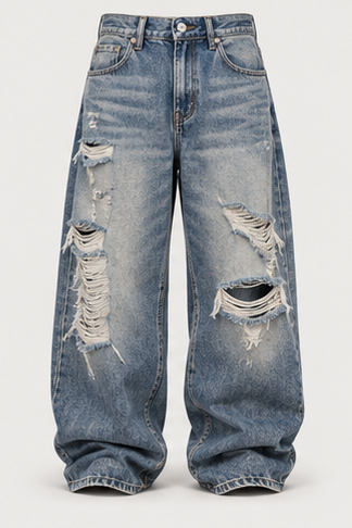 Ghost Wash Baggy Jeans — AI demo product