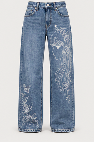 Blue Bloom Jeans — AI demo product