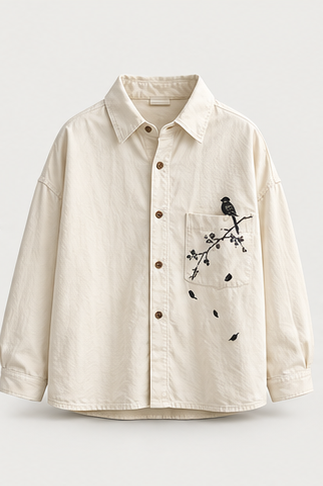 Paper Crane Overshirt — AI demo product